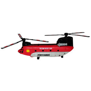🚁Matchbox Power Launcher Helicopter Fire Rescue Team 11" Chinook Emergency Toy